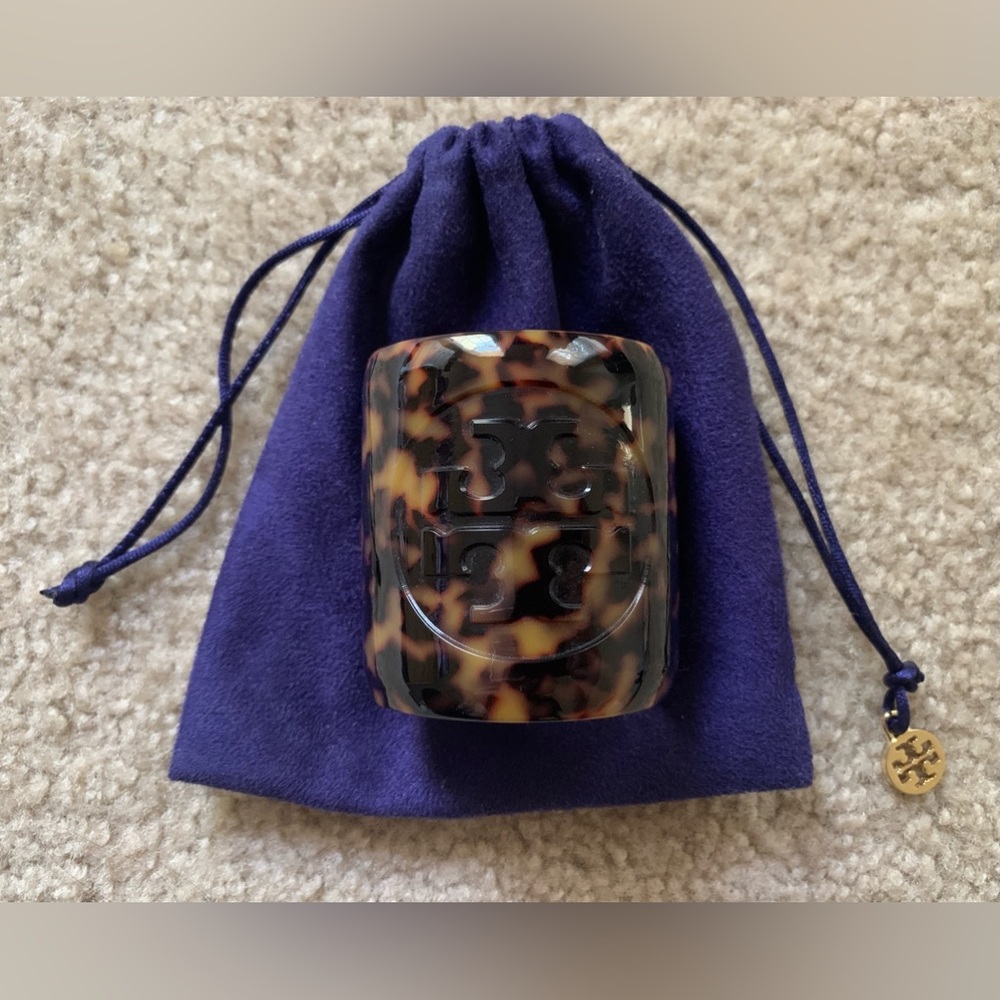 Tory Burch Resin Tortoise Cuff Bracelet, Never Worn